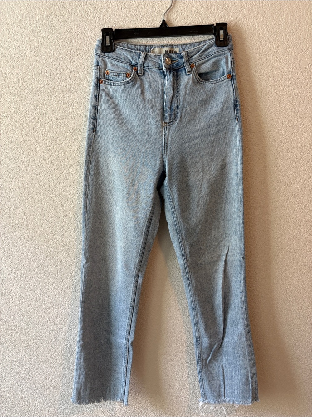 Topshop Light Blue Straight-Leg Women’s Jeans